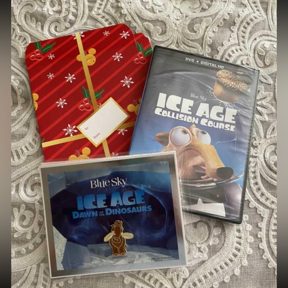 NWT Sealed Disney Movie Club Ice Age Dvd/Digital, Exclusive Trading Pin & Box